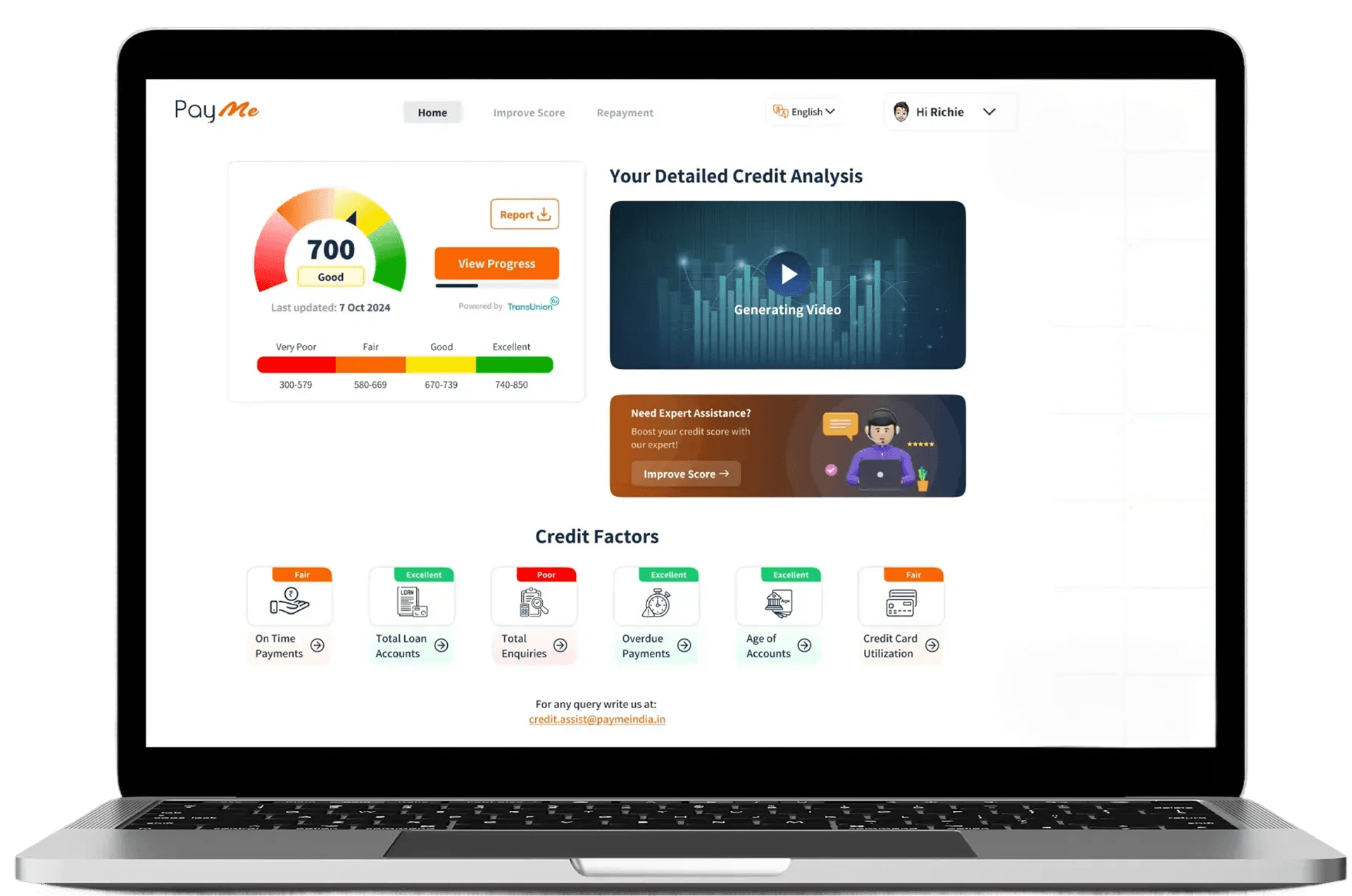 Credit Assist Dashboard Preview